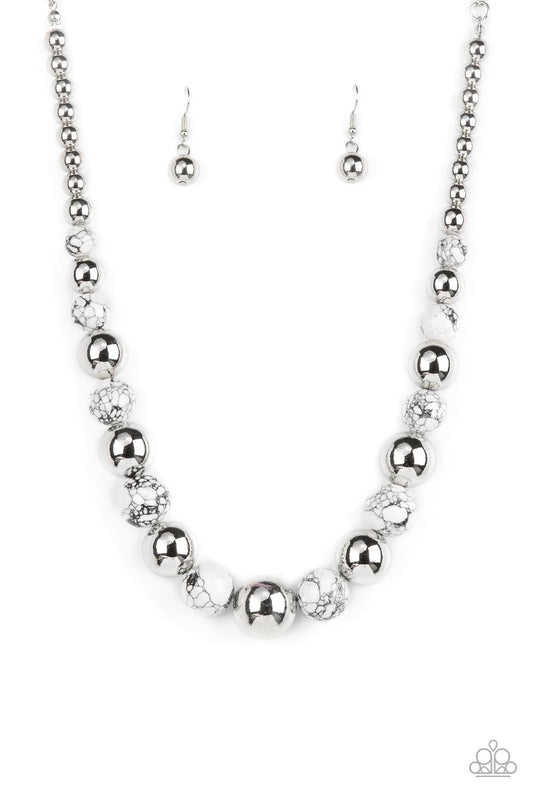 Stone Age Adventurer - White Paparazzi Necklace