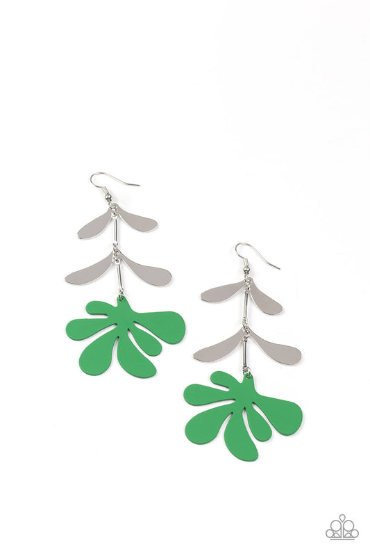 Palm Beach Bonanza - Green - Paparazzi Earrings