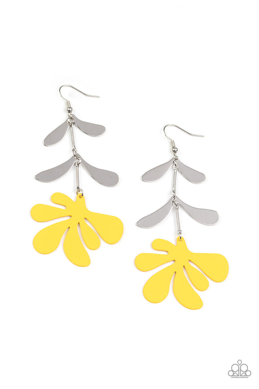 Palm Beach Bonanza - Yellow - Paparazzi Earrings