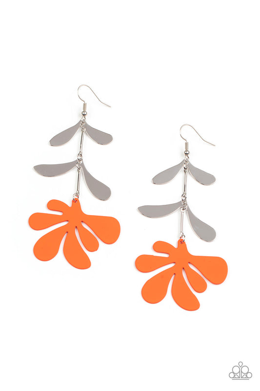 Palm Beach Bonanza - Orange - Paparazzi Earrings