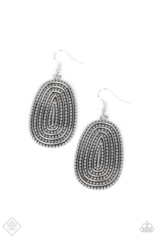 Desert Climate - Silver - Paparazzi Earrings (August 2021 Fashion Fix)