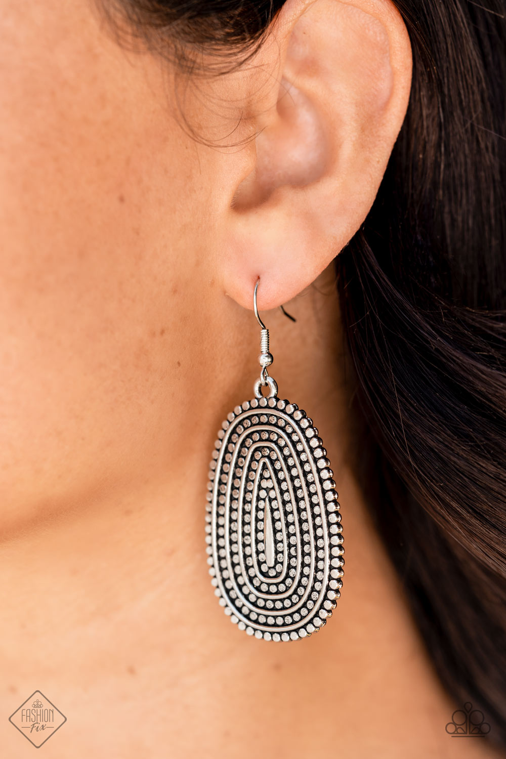 Desert Climate - Silver - Paparazzi Earrings (August 2021 Fashion Fix)