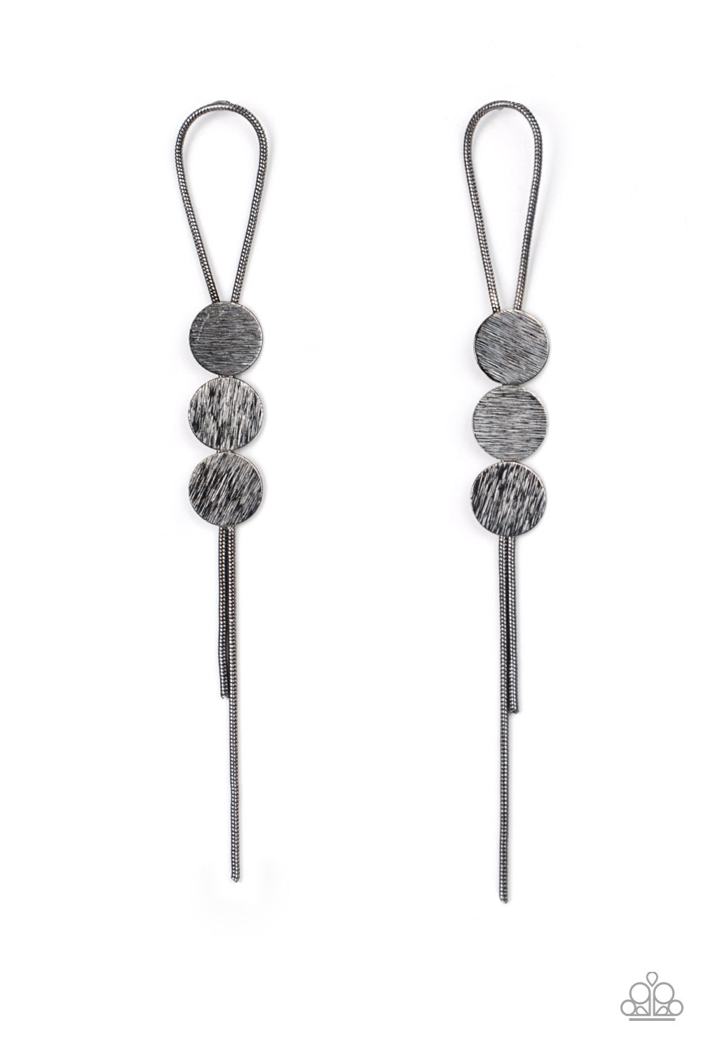Bolo Beam - Black - Paparazzi Earrings