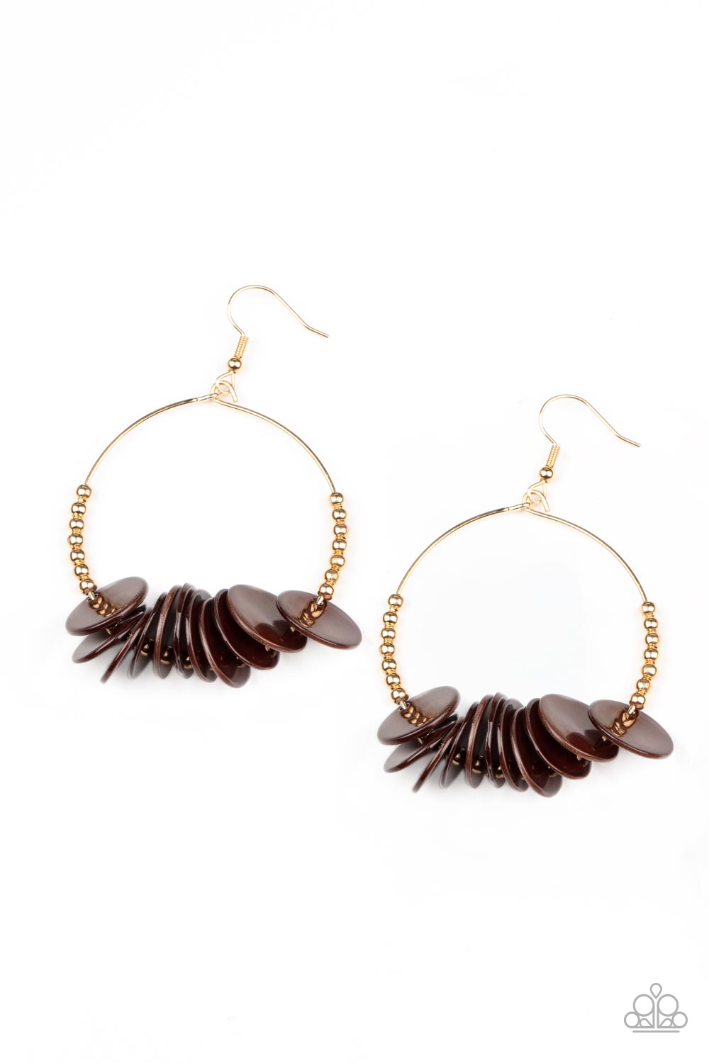 Caribbean Cocktail - Brown - Paparazzi Earrings