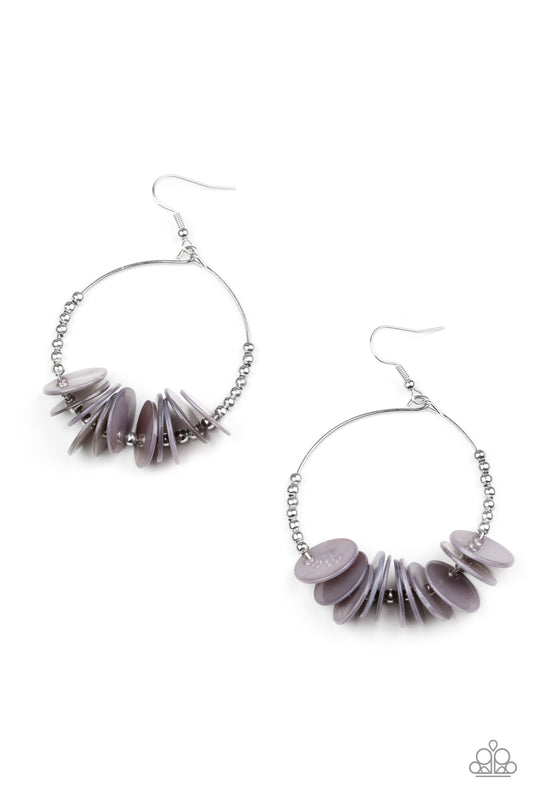 Caribbean Cocktail - Silver - Paparazzi Earrings