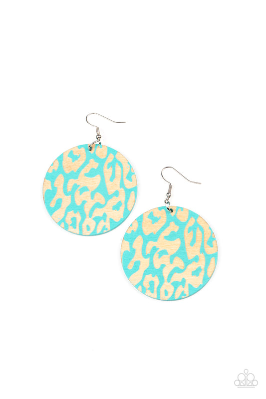 Catwalk Safari - Blue -Paparazzi Earrings