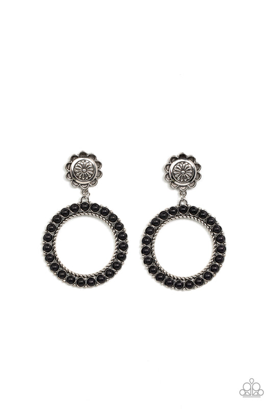 Playfully Prairie - Black - Paparazzi Earrings