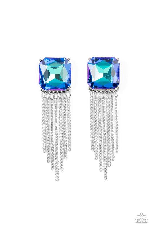 Supernova Novelty - Blue - Paparazzi Earrings