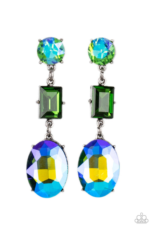 Extra Envious - Green - Paparazzi Earrings