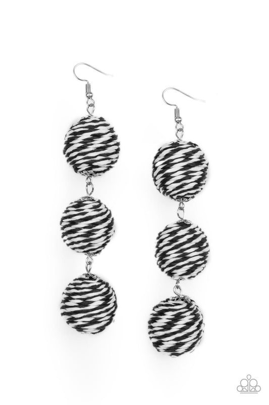 Laguna Lanterns - Black - Paparazzi Earrings