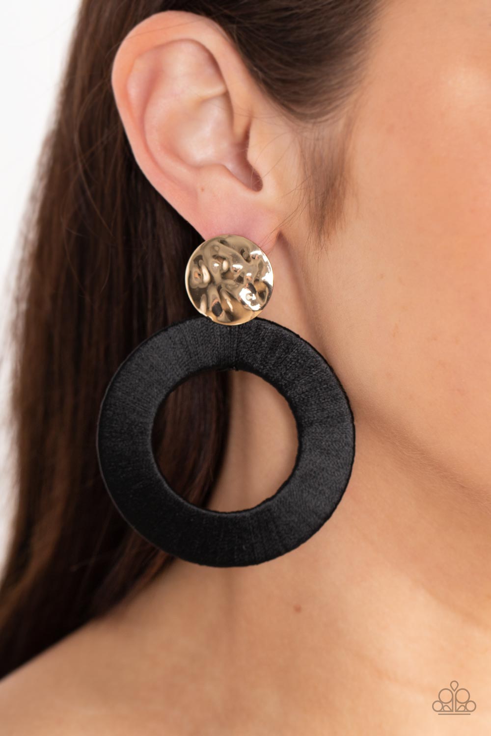 Strategically Sassy - Black - Paparazzi Earrings