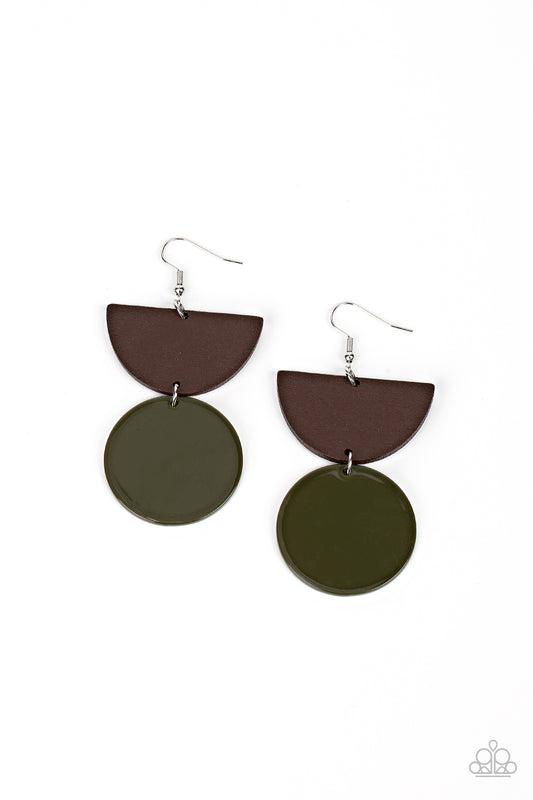 Beach Bistro - Green - Paparazzi Earrings