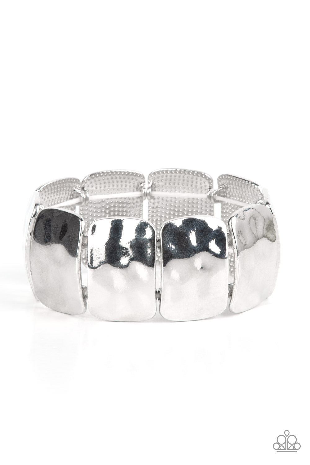 Molten Maverick - Silver - Paparazzi Bracelet