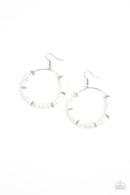 Loudly Layered - White - Paparazzi Earrings