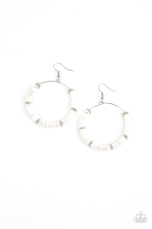 Loudly Layered - White - Paparazzi Earrings