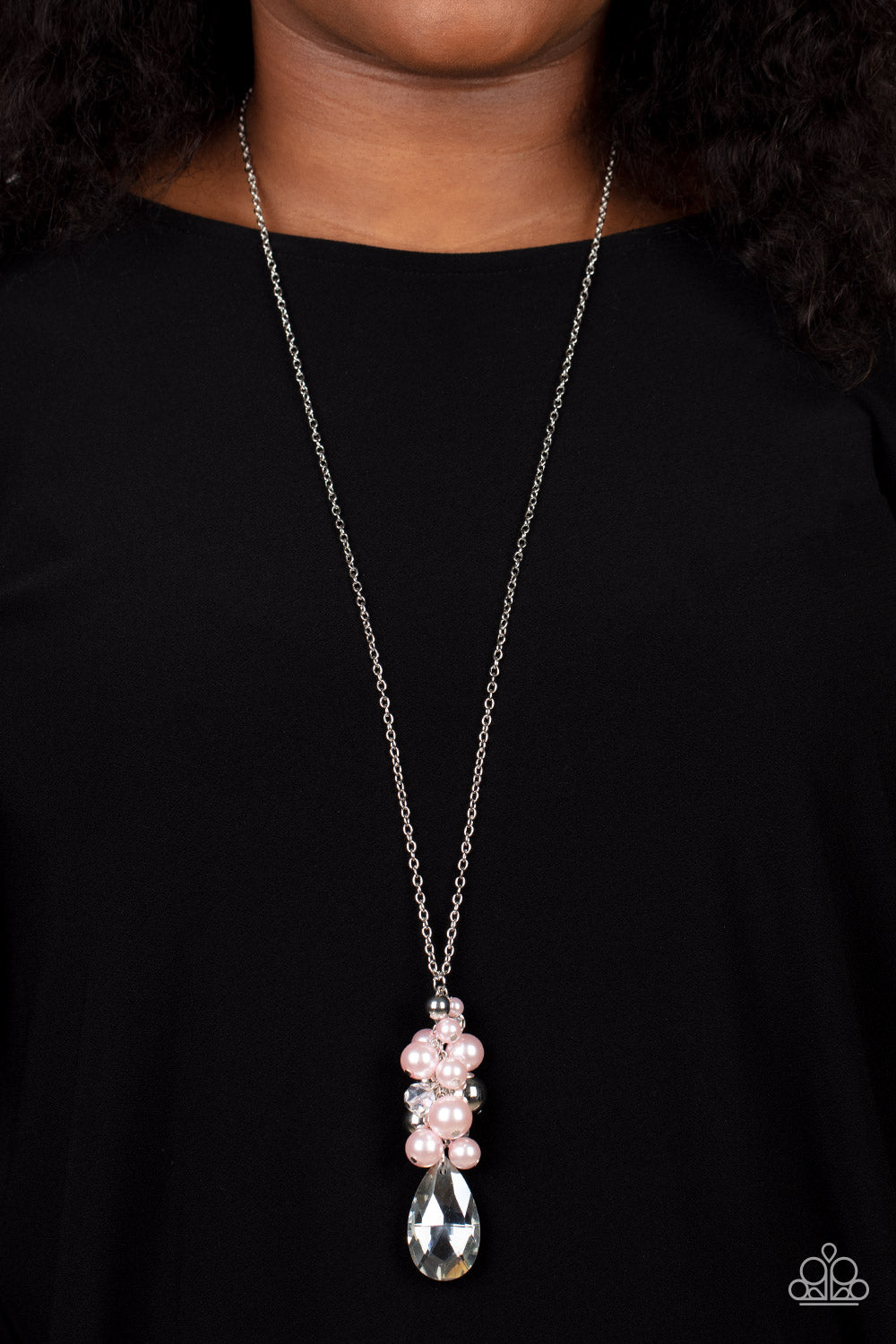 Drip Drop Dazzle - Pink - Paparazzi Necklace