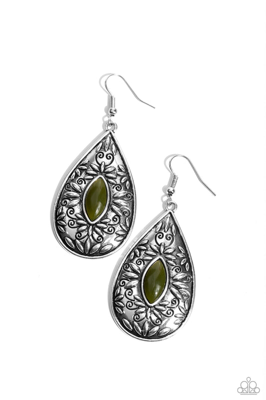 Two PERENNIALS in a Pod - Green - Paparazzi Earrings