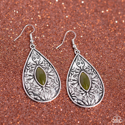 Two PERENNIALS in a Pod - Green - Paparazzi Earrings