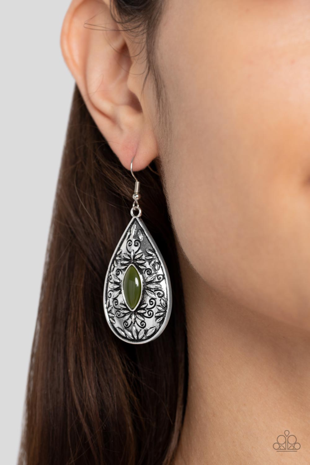 Two PERENNIALS in a Pod - Green - Paparazzi Earrings