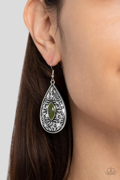 Two PERENNIALS in a Pod - Green - Paparazzi Earrings