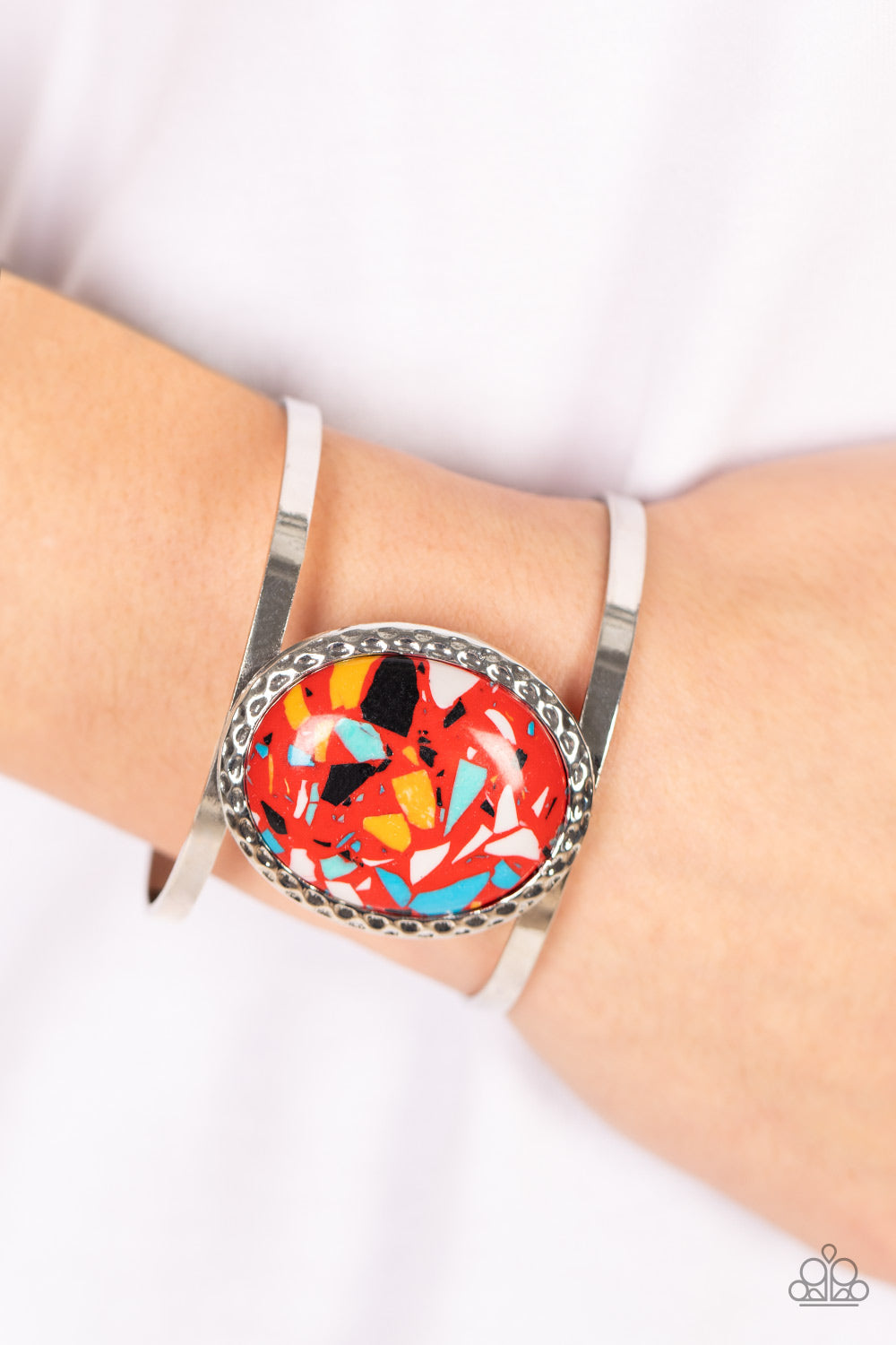 Tantalizingly Terrazzo - Red - Paparazzi Bracelet