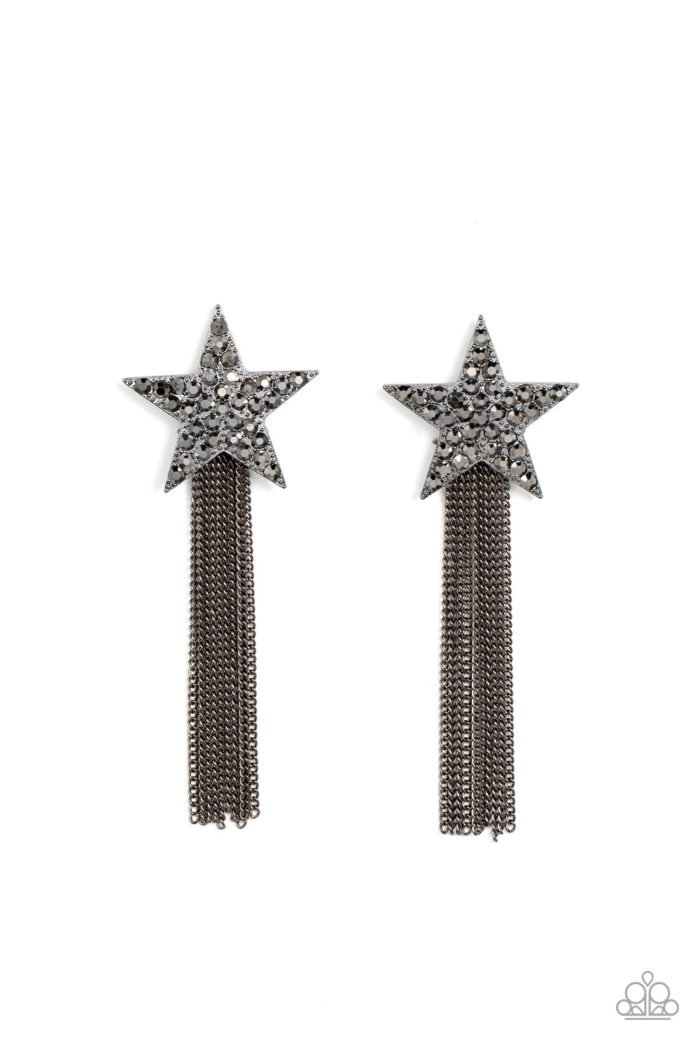 Superstar Solo - Black - Paparazzi Earrings