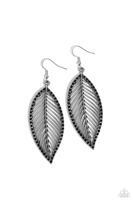 Canopy Cabaret - Black - Paparazzi Earrings