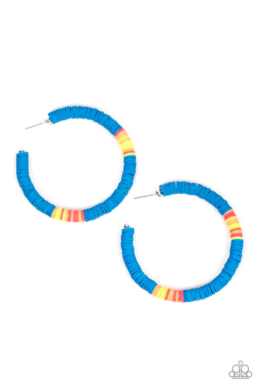 Colorfully Contagious - Blue - Paparazzi Earrings