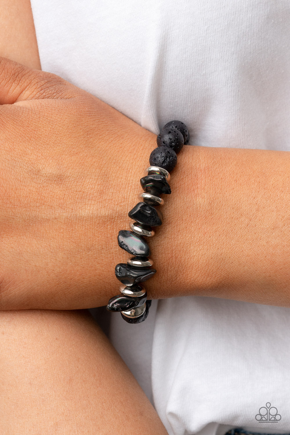 Volcanic Vacay - Silver - Paparazzi Bracelet