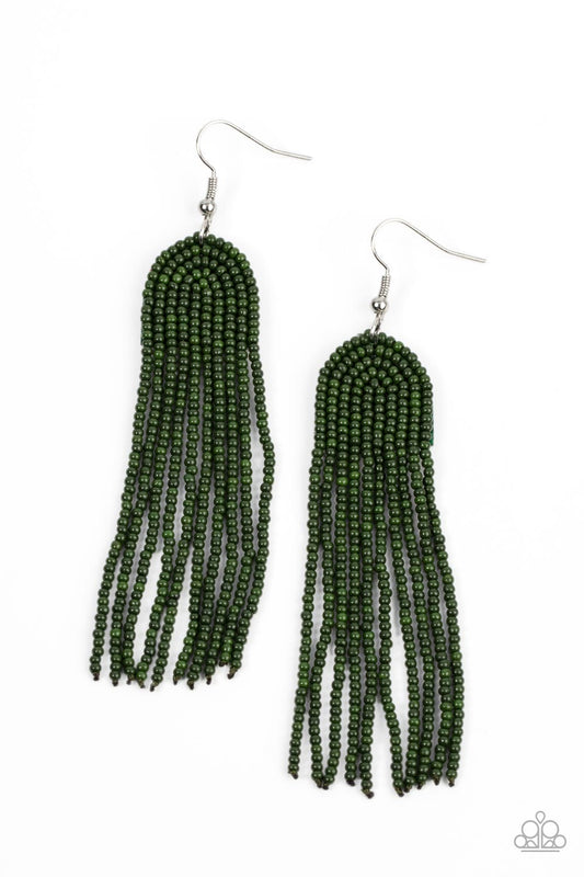 Right as RAINBOW - Green - Paparazzi Earrings