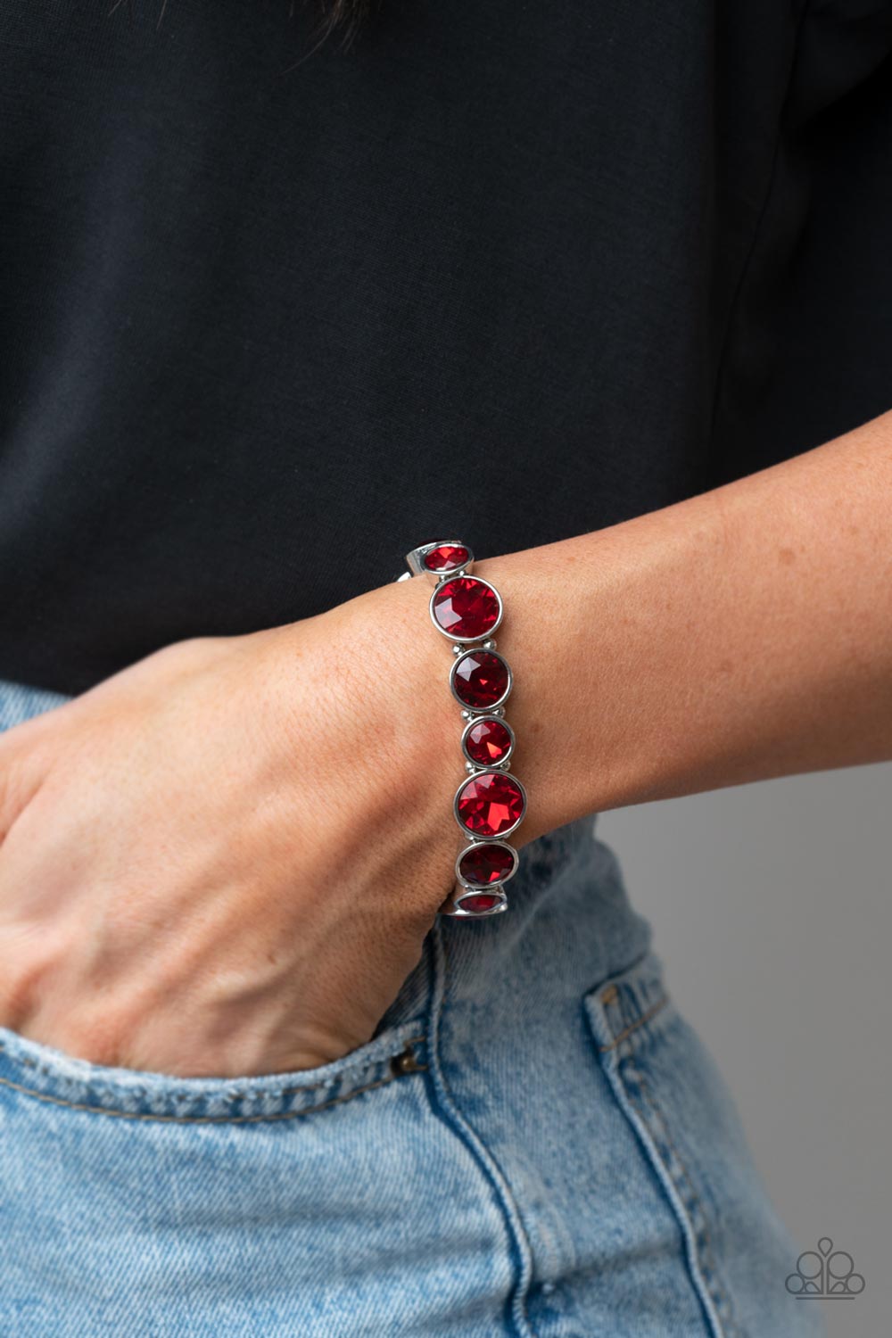 Twinkling Tease - Red - Paparazzi Bracelet