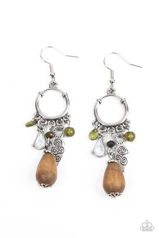 Bountiful Blessings - Green - Paparazzi Earrings