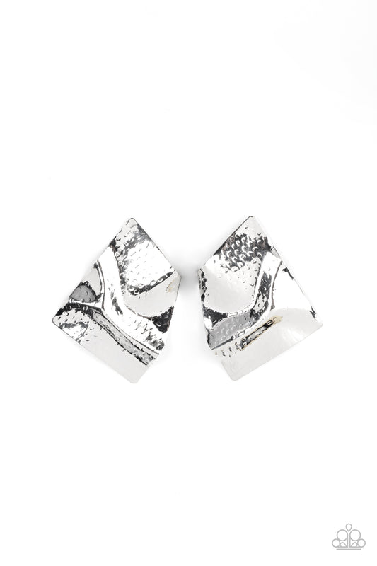 Modern Maverick - Silver - Paparazzi Earrings