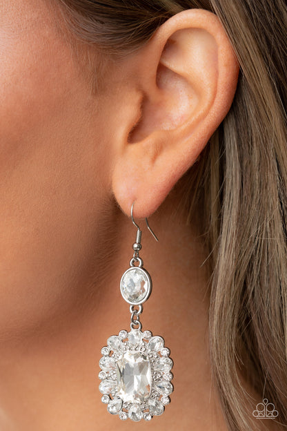 Capriciously Cosmopolitan - White - Paparazzi Earrings