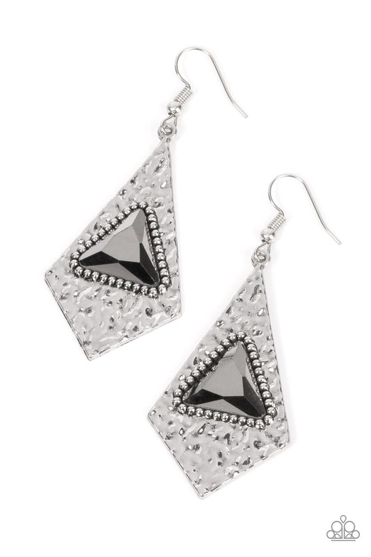 Cosmic Destination - Silver - Paparazzi Earrings