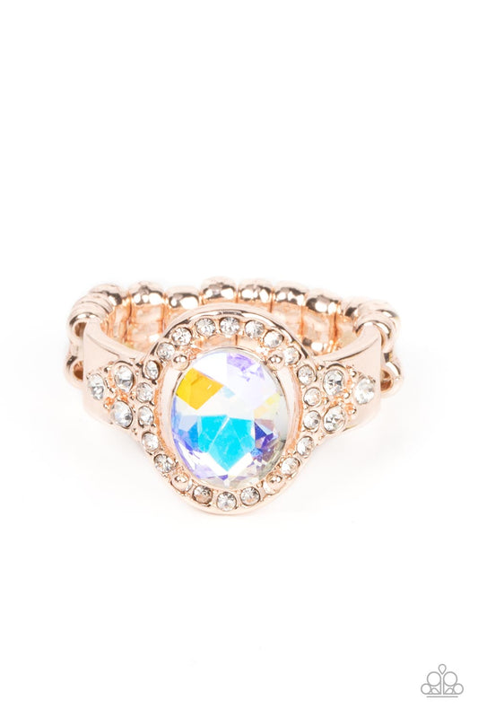 Dazzling I Dos - Rose Gold - Paparazzi Ring