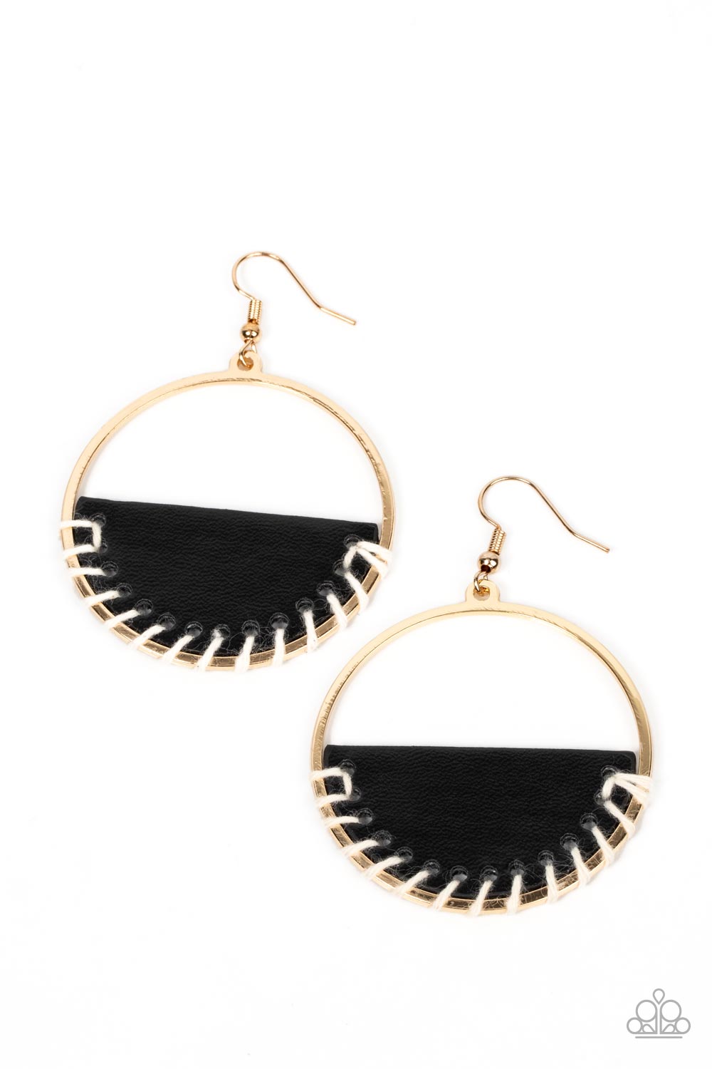 Lavishly Laid Back - Black - Paparazzi Earrings