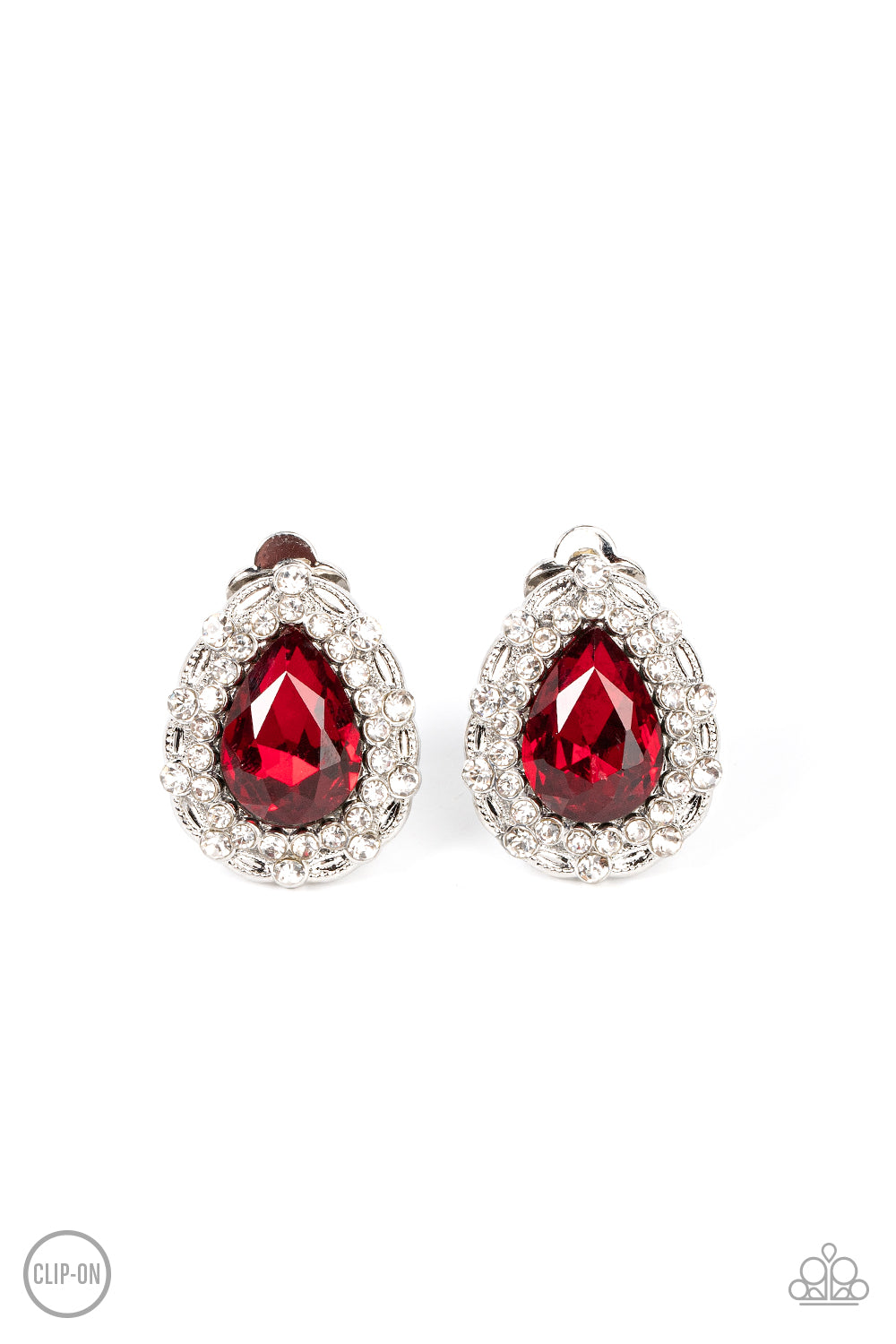 Haute Happy Hour - Red - Paparazzi Earrings