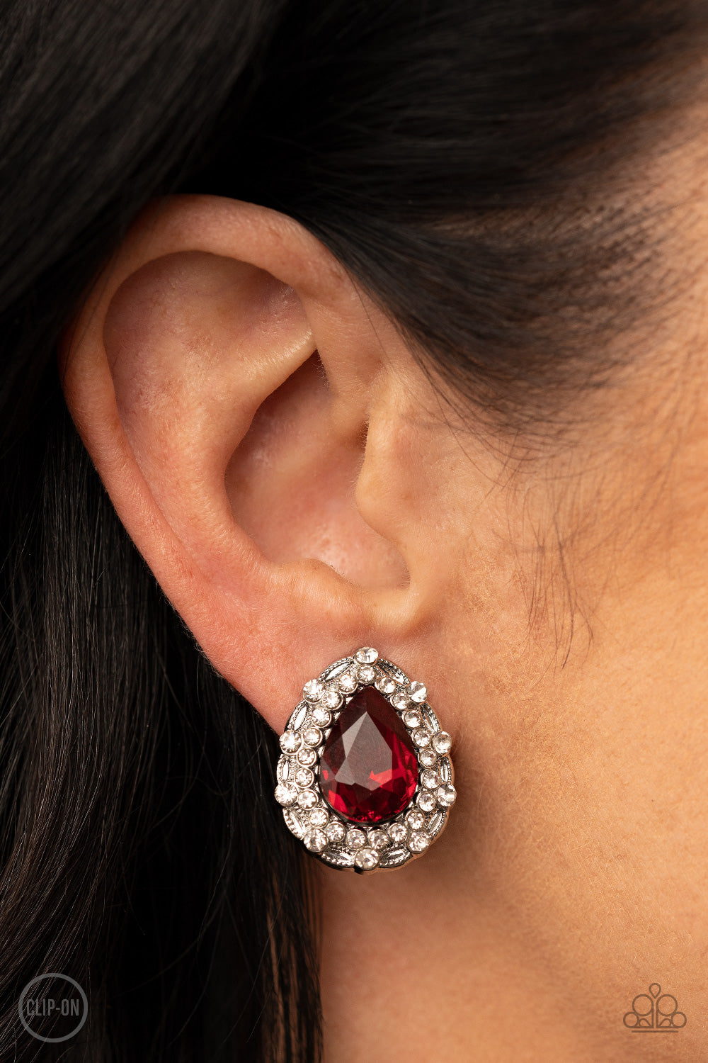 Haute Happy Hour - Red - Paparazzi Earrings