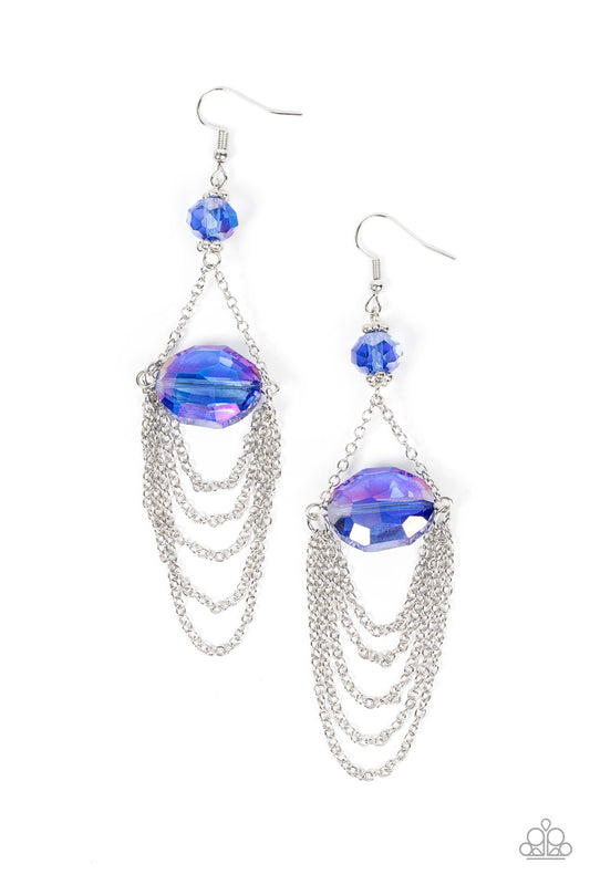 Ethereally Extravagant - Blue - Paparazzi Earrings