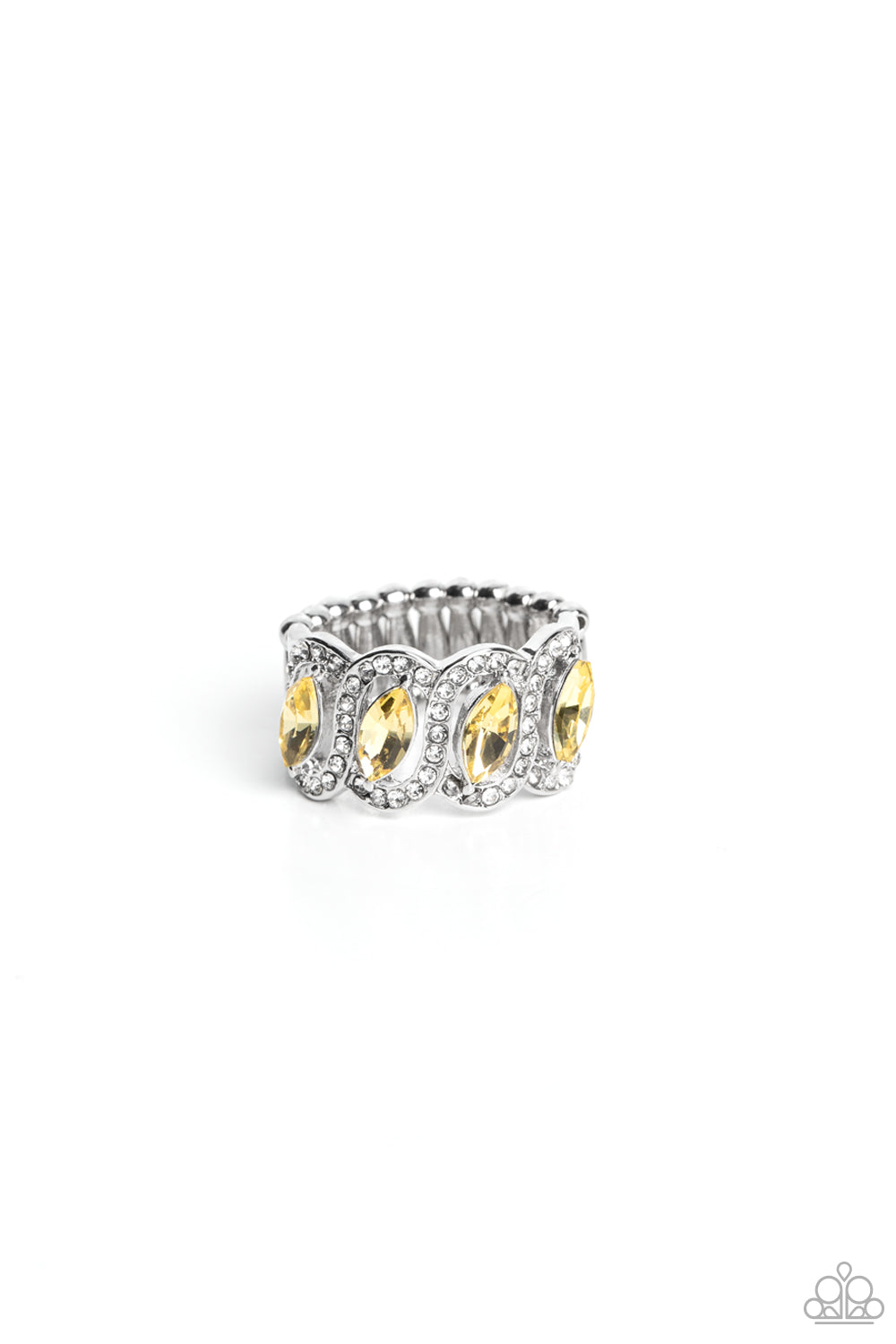 Staggering Sparkle - Yellow - Paparazzi Ring