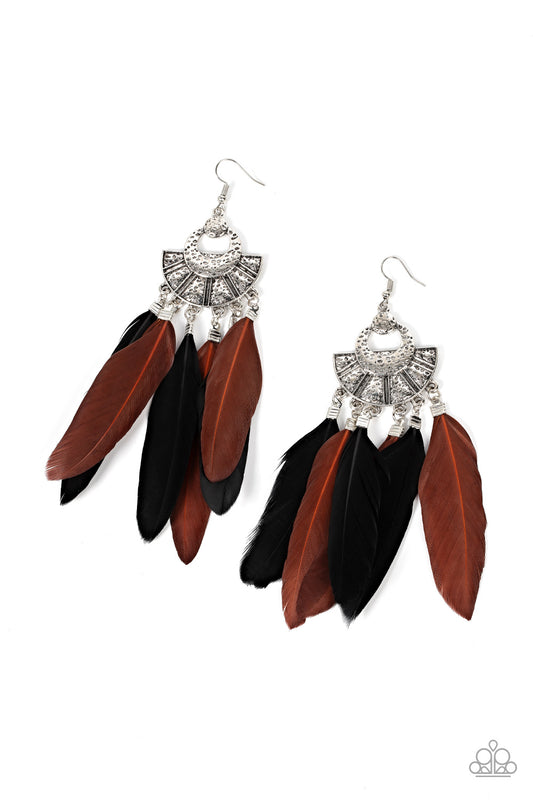 Plume Paradise - Multi - Paparazzi Earrings