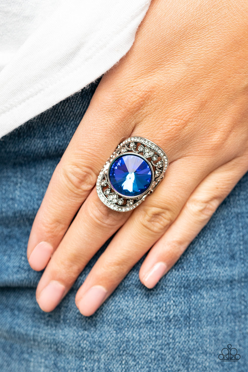 Galactic Garden - Blue - Paparazzi Ring