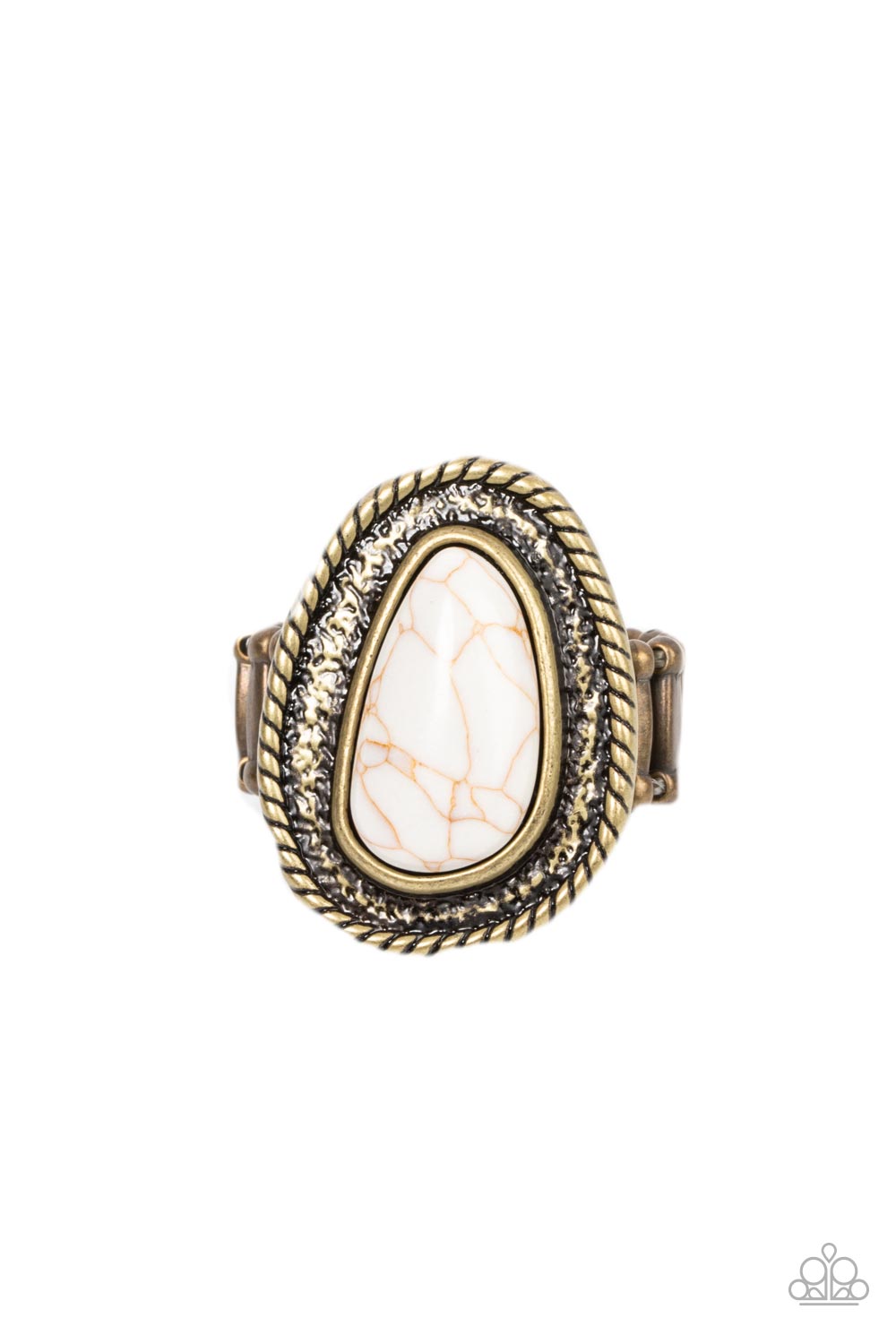 Downtown Desertscape - Brass - Paparazzi Ring