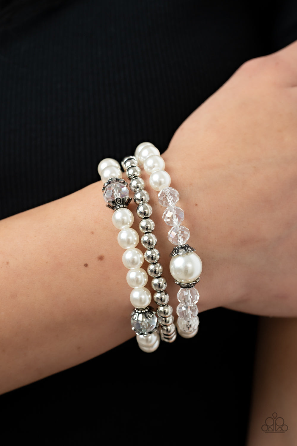 Positively Polished - White - Paparazzi Bracelet