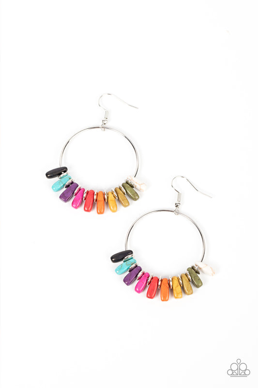 Earthy Ensemble - Multi - Paparazzi Earrings