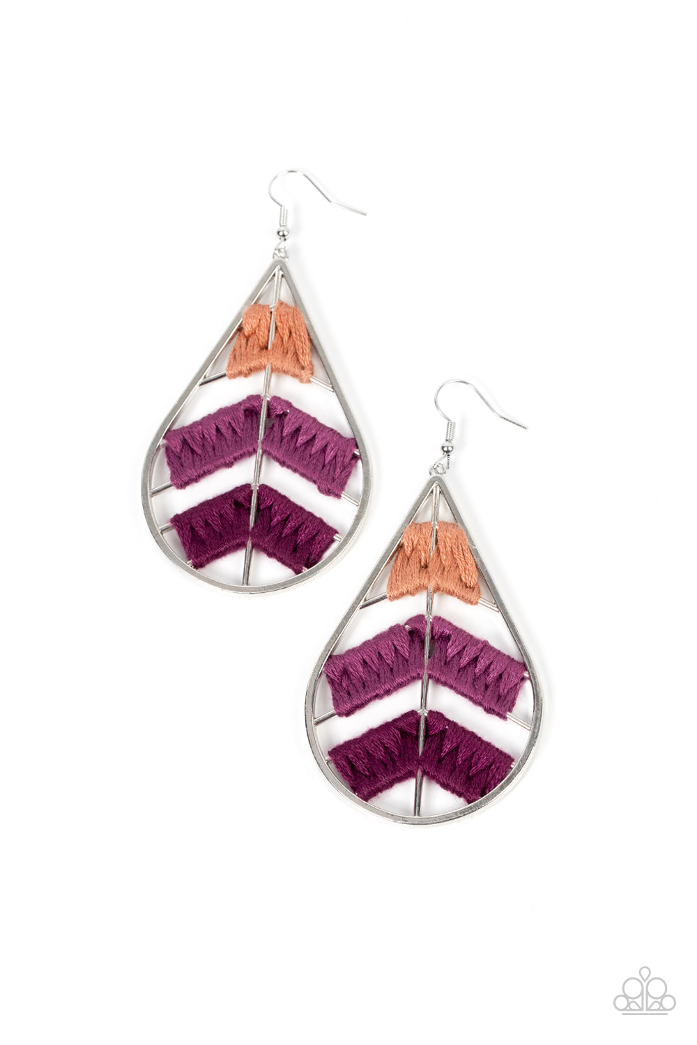 Nice Threads - Purple - Paparazzi Earrings