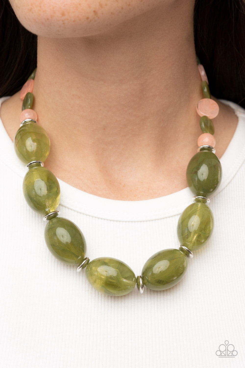 Belle of the Beach - Green - Paparazzi Necklace