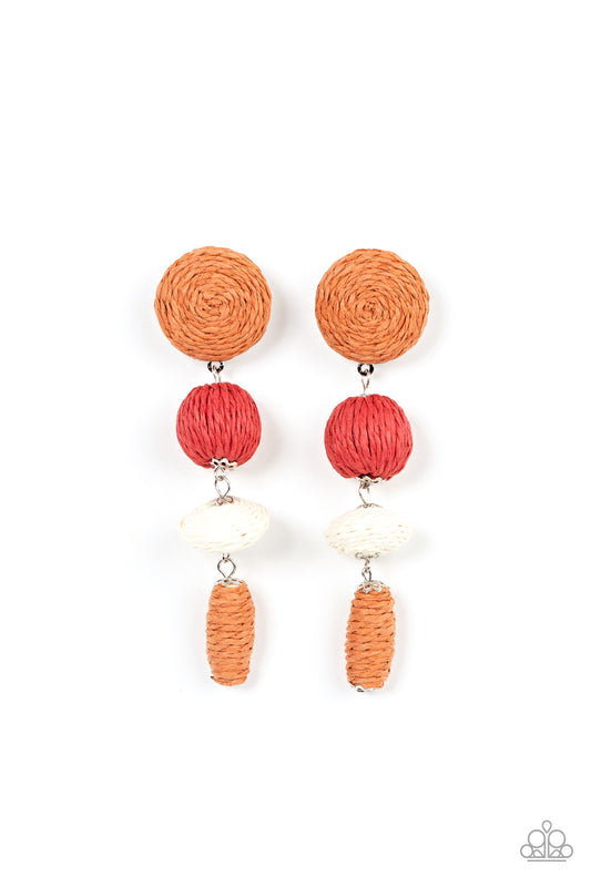 Twine Tango - Multi - Paparazzi Earrings