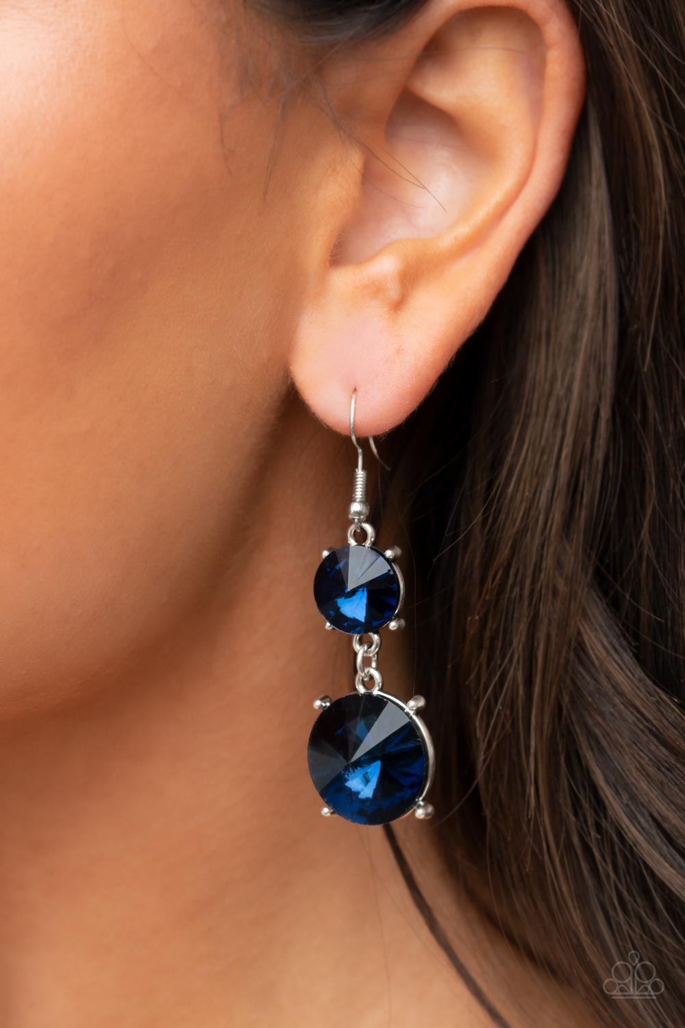 Sizzling Showcase - Blue - Paparazzi Earrings